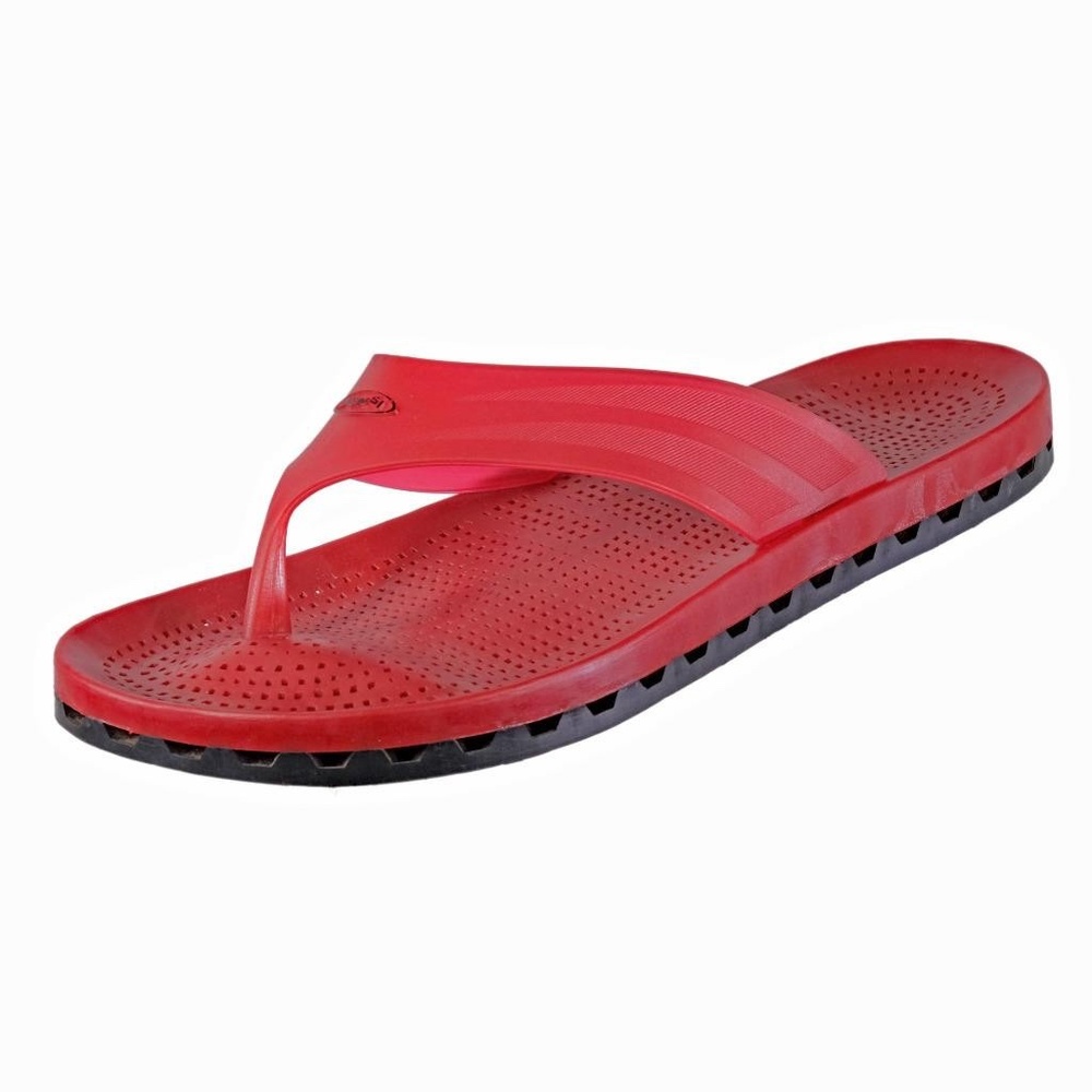 NEW SENSI Sandals Slides Sz. 40-41 EU / 9 US Red Shower Slippers Made in ITALY